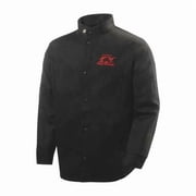 Welding Jacket, Cotton, 9 oz, 30 in Length, Snaps Closure, 2 Pockets, Black, 3XL 1160-3X