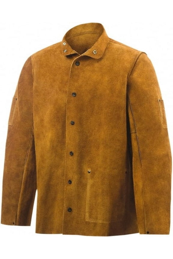 Brown Leather Weld Jacket, Lg 9215-L