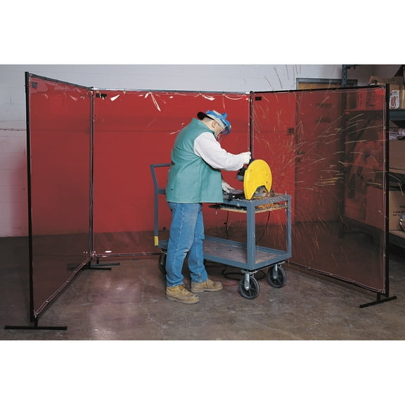 Steiner Welding Screen, 6 ft H, 8 ft W, Orange 538-6X8