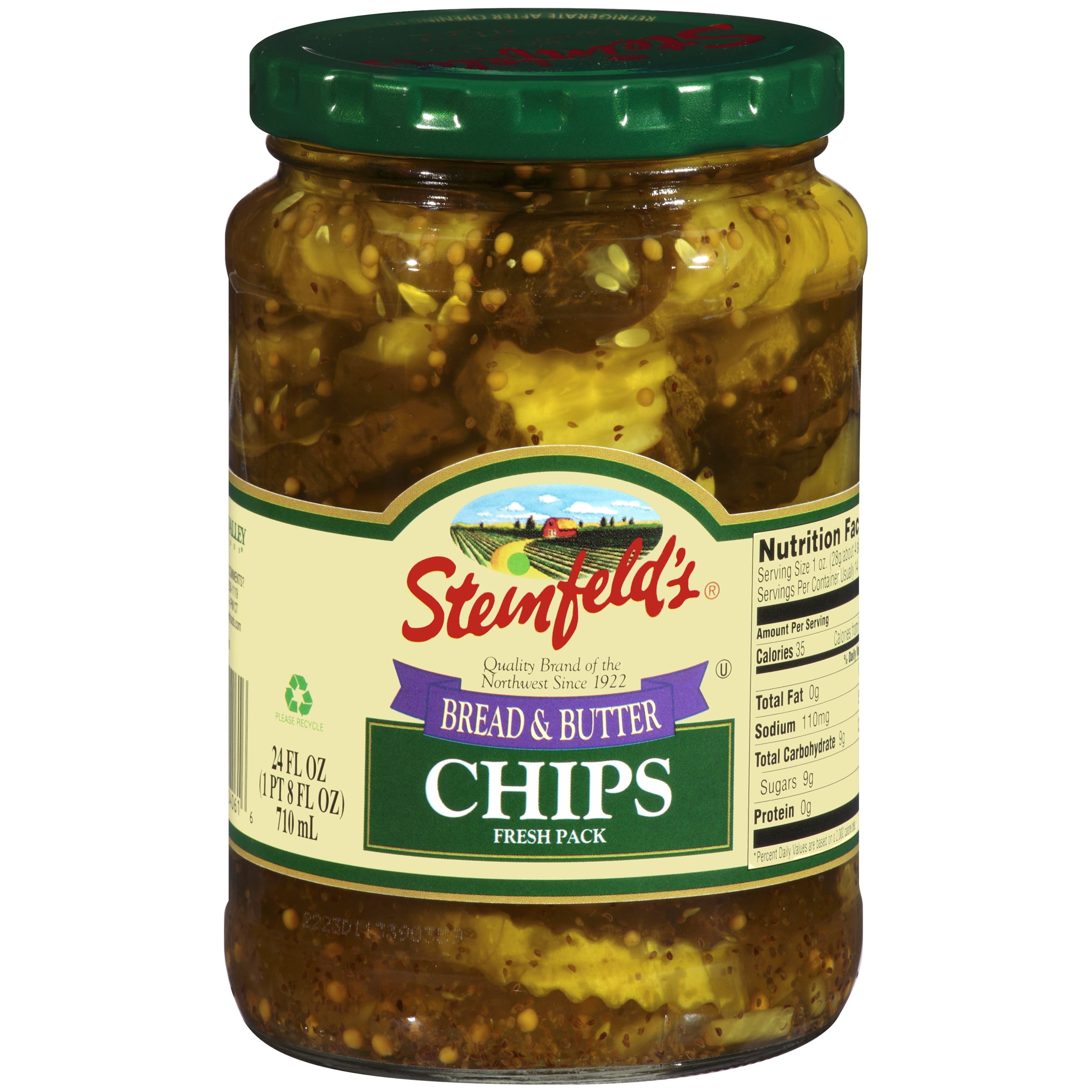 Steinfeld's Bread & Butter Chips, 24 fl oz, Jar