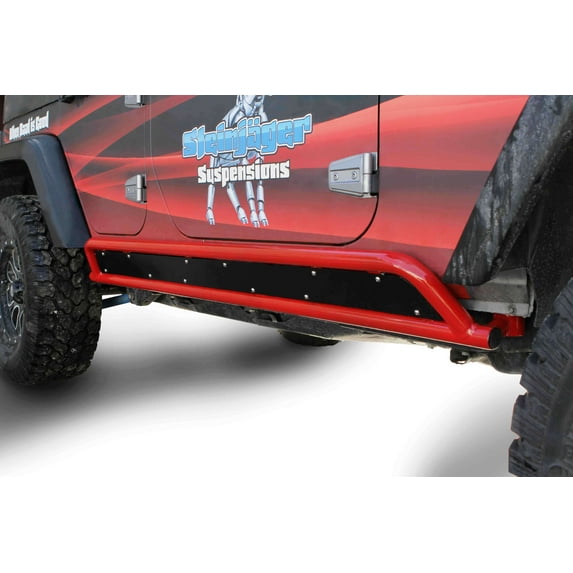 Steinjäger Armor Wrangler JK 2007-2018 Rock Sliders Inserts for 4 Door Models Black