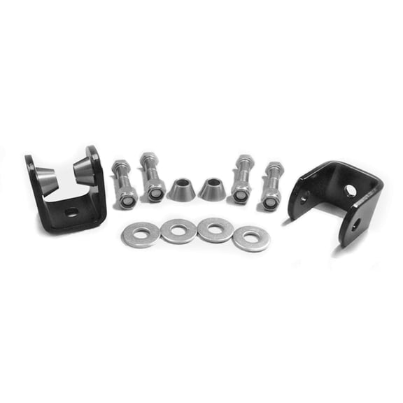 Steinjger Drop Clevis Kits (Without End Links) Sway Bar End Links 1/2 Bore Clevises are Black Powdercoated Includes Misalignment Spacers Includes 2 Clevises