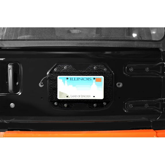 Steinjäger Exterior Accessories Wrangler JL 2018 to Present License Plate Brackets Texturized Black