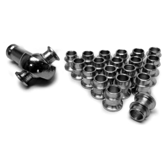 Steinjger For 12mm Rod Ends Straight Style Rod End Misalignment Inserts Yields 10mm Bore Plated Steel 20 Pack