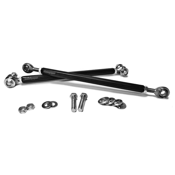 Steinjäger Without Drop Clevises Sway Bar End Links M10 x 1.50 517mm Long Chrome Moly Heims Powder Coated Steel Tubes