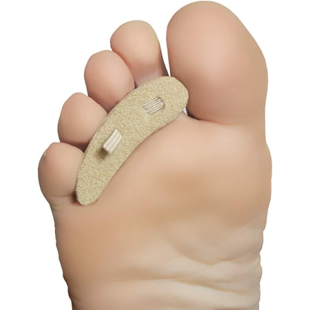 Steins Hammer Toe Crest Cushion and Buttress Pad Reduces Pressure from Calluses and Hammer Toes, Medium Right, Beige, 3 Count