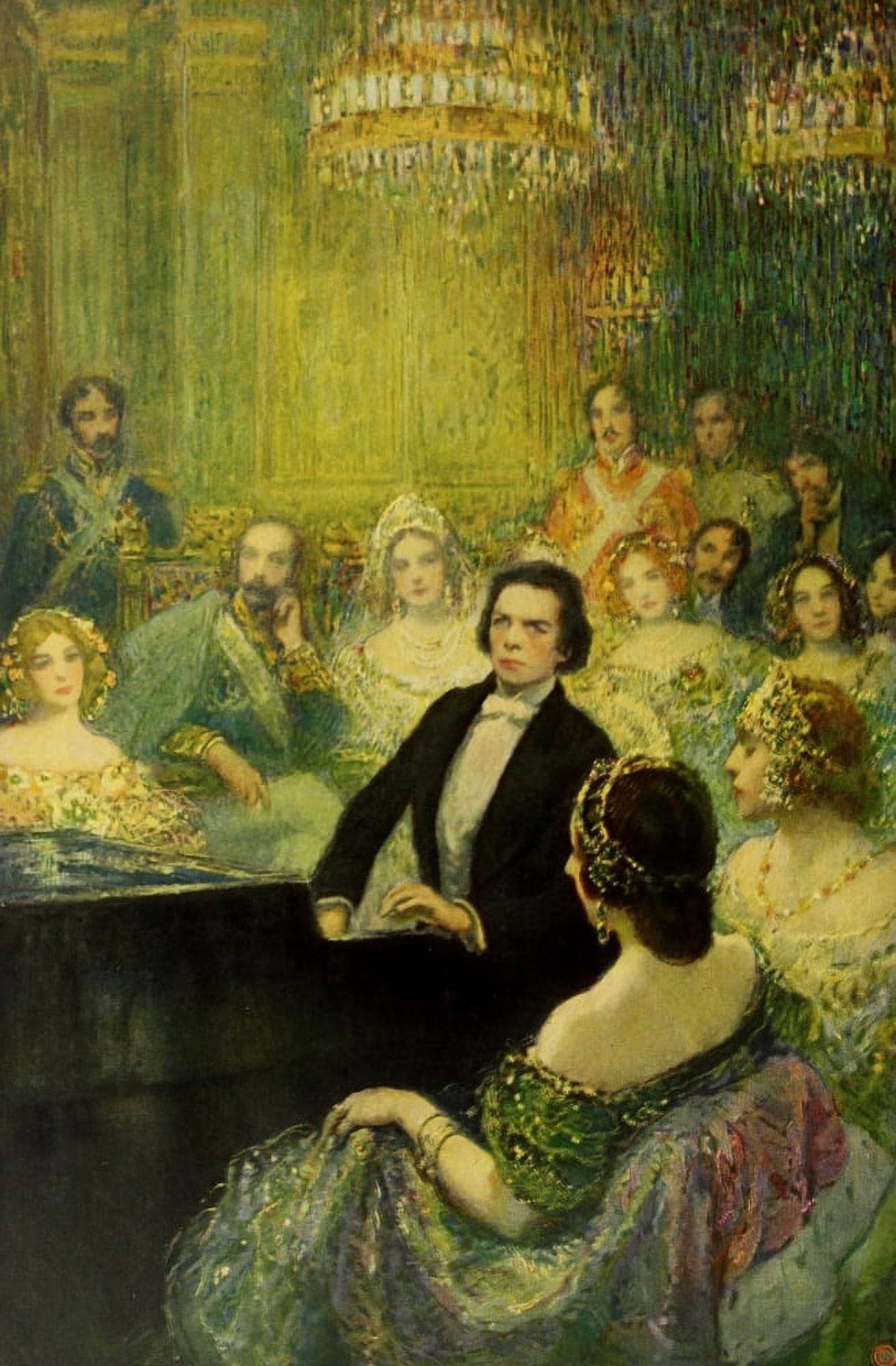 Steinway Collection 1919 Rubinstein Plays for the Czar Canvas Art - Francis Luis Mora (18 x 24)