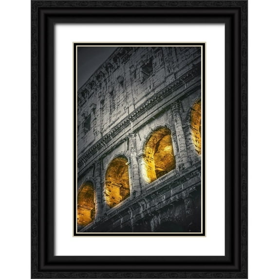 Stelfox, Norm 23x32 Black Ornate Wood Framed with Double Matting Museum Art Print Titled - Colosseum I