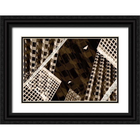 Stelfox, Norm 24x17 Black Ornate Wood Framed with Double Matting Museum Art Print Titled - Industry I