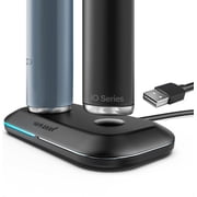 Steliron Dual Replacement Charger for Oral-B IO Series 10 / 9 / 8 / 7 / 7G, Electric Toothbrush Charging Base with LED Indicator Not Compatible with IO Sensor Feature Black