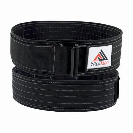 StellMan Adjustable Nylon Weightlifting Belt with Velcro Strap for Gym Fitness and Core Support