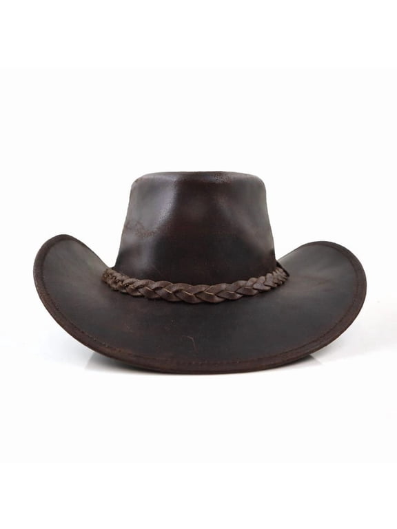 Classic Outback Leather Hat Rugged Elegance for Every Journey