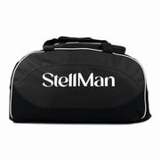 StellMan Duffel Bag for Travel Gym and Sports with Shoulder Strap and Spacious CompartmentStellMan Black Duffel Bag for Gym Travel and Sports with Shoulder Strap and Large Storage Compartment