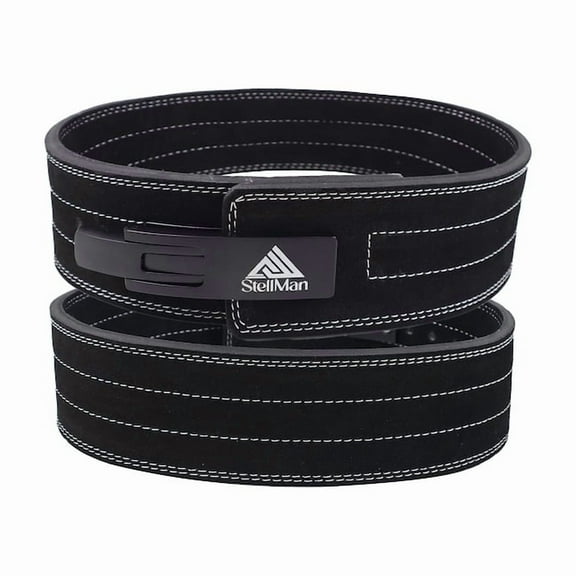 StellMan Lever Buckle Powerlifting Belt Heavy Duty Suede Weightlifting Support for Squats and Deadlifts