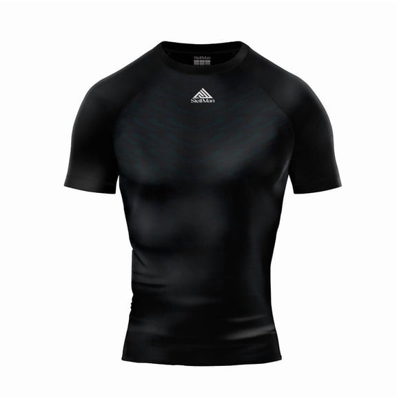 StellMan Men’s Compression Training Shirt, Performance Short Sleeve Base Layer, Breathable Quick-Dry Sports Top