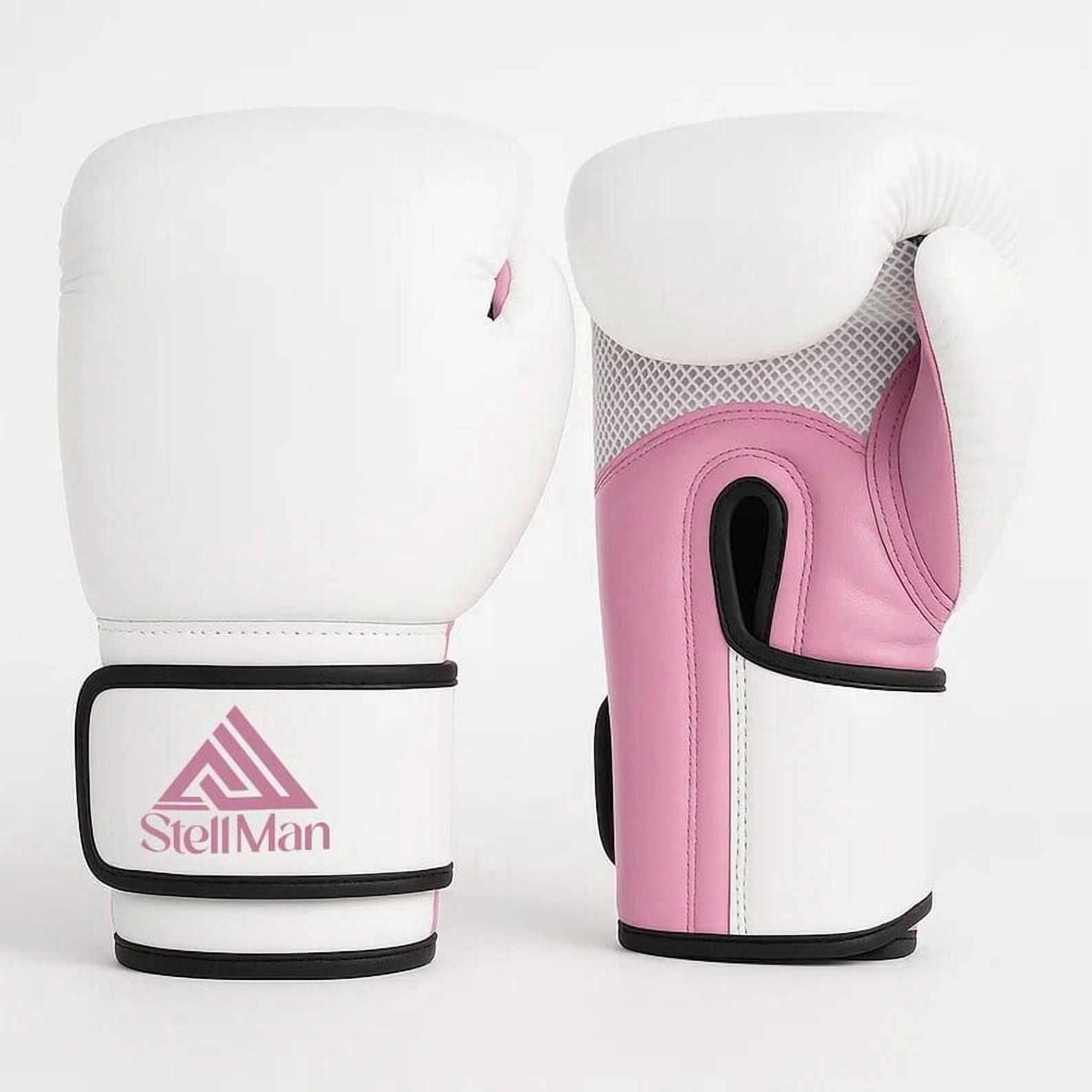 StellMan PU Leather Boxing Gloves for Women Men Kickboxing Training Sparring Fitness