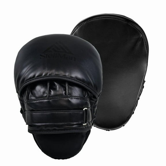 StellMan Tactical Matte Black Focus Pads for Boxing Kickboxing and MMA with High-Density Foam Protection