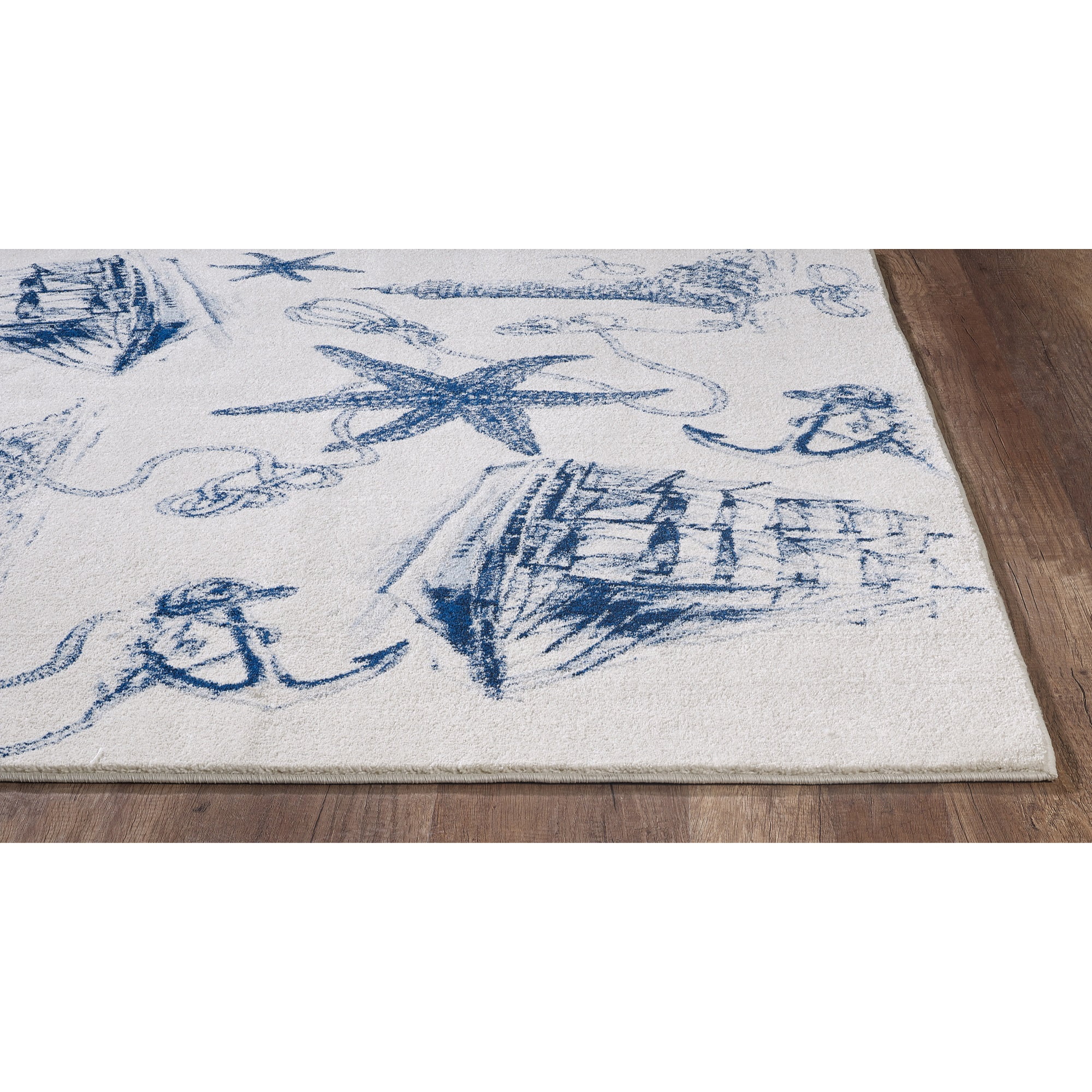 Stella 6269 Ivory/Navy Coast Area Rug, Size - 5'3" x 7'7"