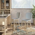 thumbnail image 1 of Stella Aluminum and PE Wicker Chevron Pattern Patio Bar Chairs, Set of 2, Blue, 1 of 11