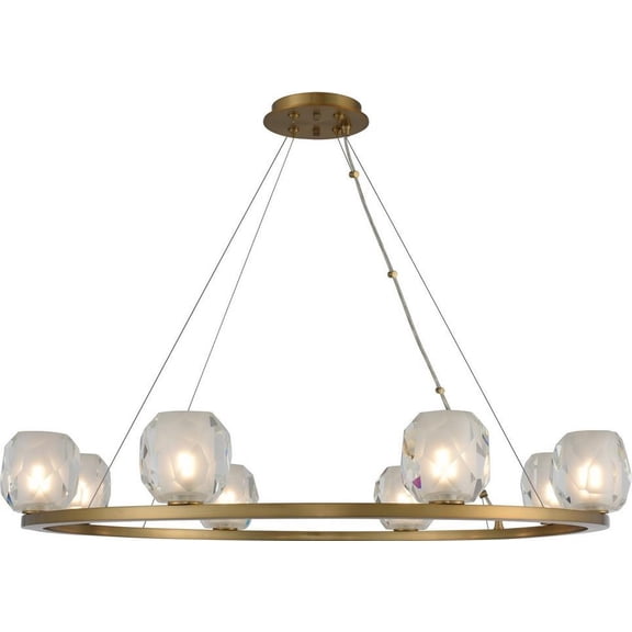 Stella Art Deco Pendant Light in Winter Brass Finish