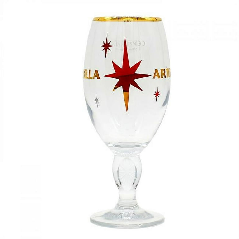STELLA ARTOIS Star Chalice Set of 4 Beer Glasses Breweriana Free Shipping 
