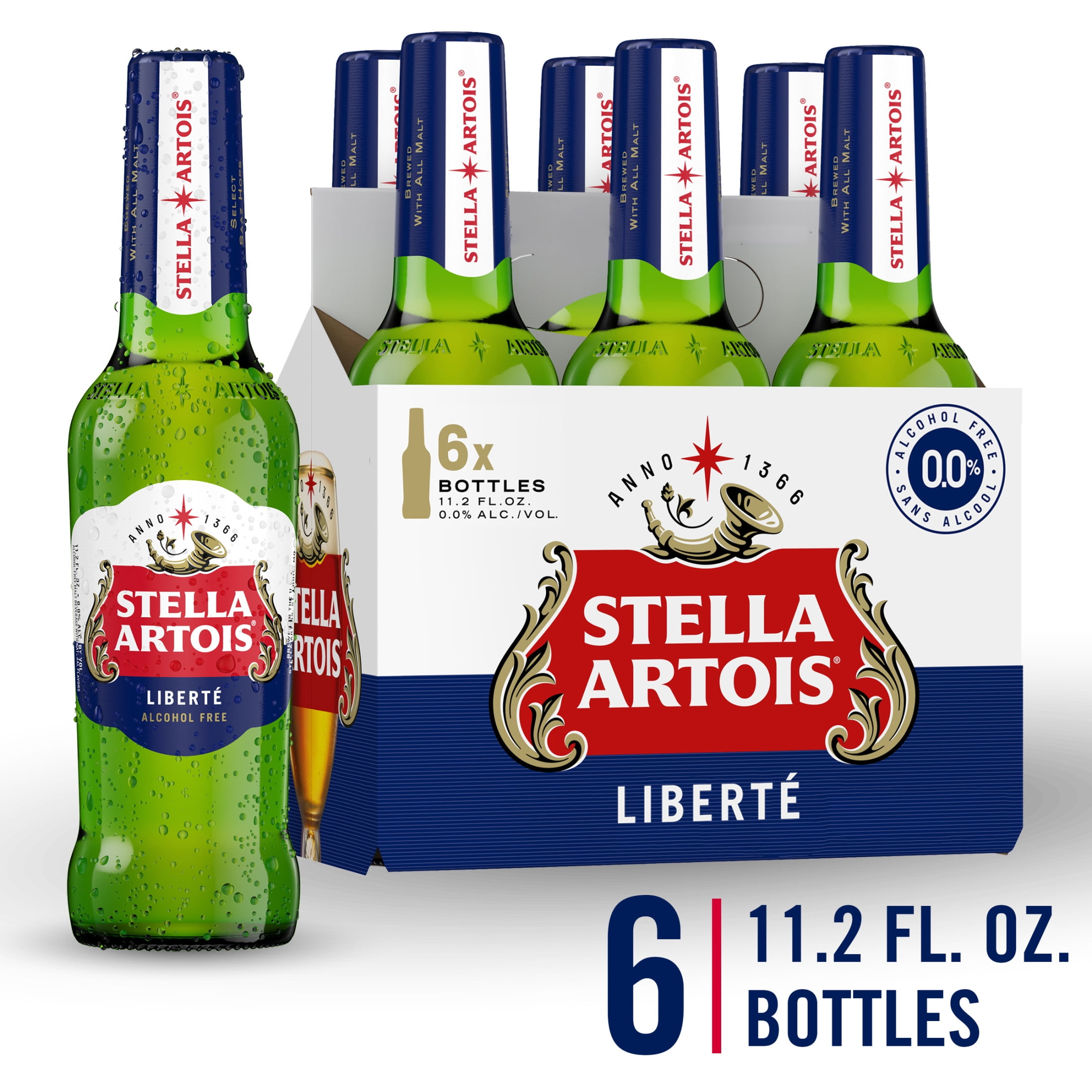 Stella Artois Liberte Domestic Beer 6 Pack 11.2 fl oz Glass Bottles 0