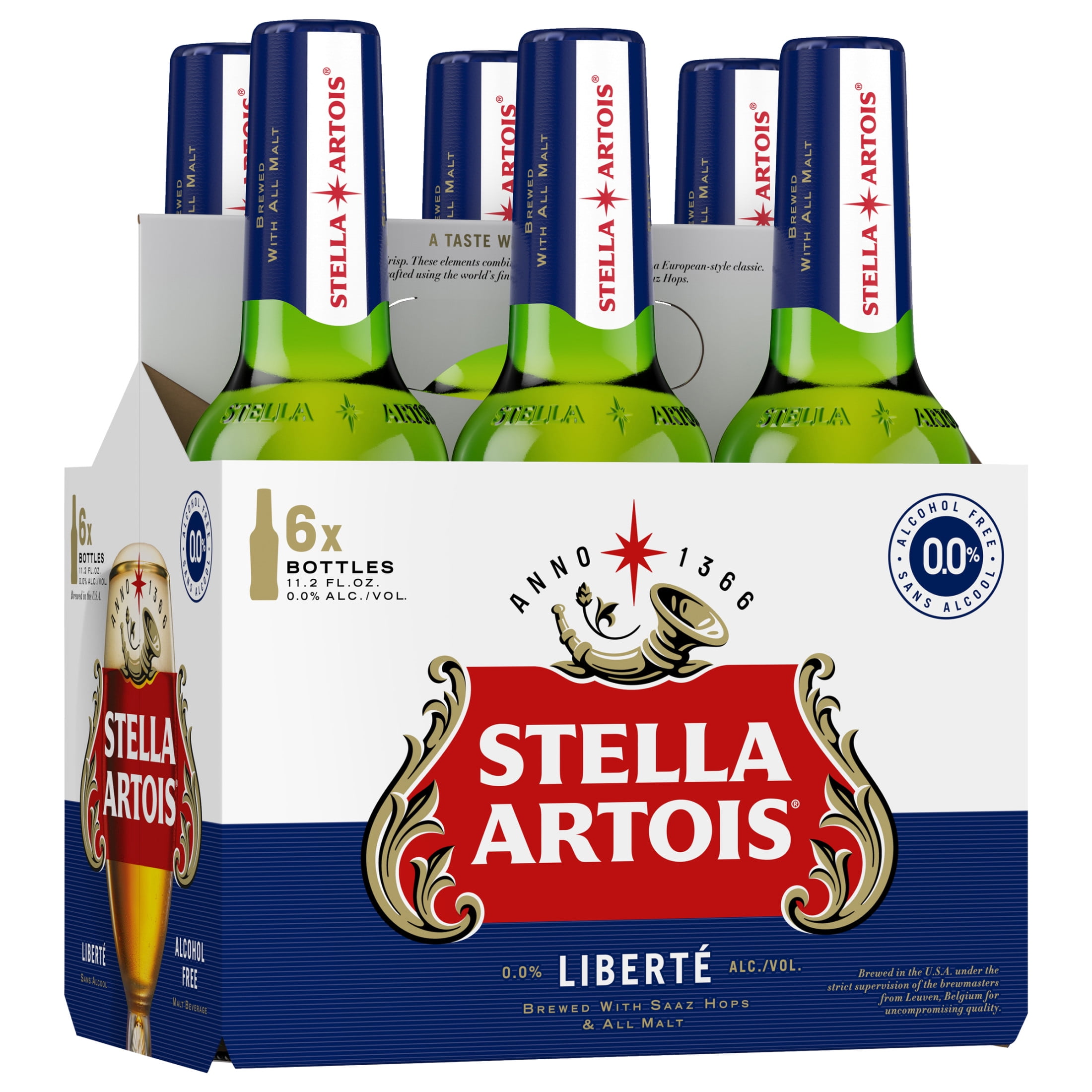 Stella Artois Liberte NonAlcoholic Beer Beverage, 6 Pack, 11.2 fl oz