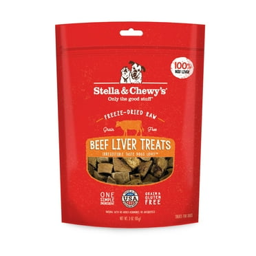 Stella & Chewy's Beef Liver Freeze-Dried Raw Dog Treats, 3 oz.