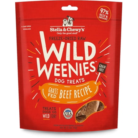Stella & Chewy's Wild Weenie Dog Treats - Grass-Fed Beef Recipe - 3.25 Ounce Bag