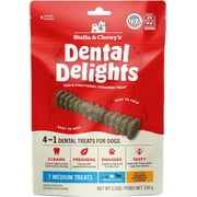 Stella & Chewy's Dental Delights with Freeze-Dried Chicken - Medium Dental Treats for Dogs, 5.5 Ounce Bag