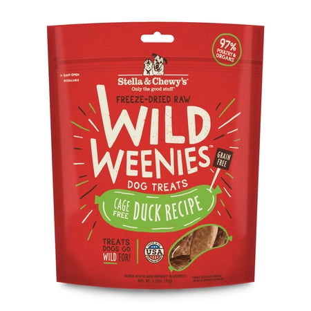 Stella & Chewy's Duck Wild Weenies Freeze-Dried Raw Dog Treats, 3.25 oz.