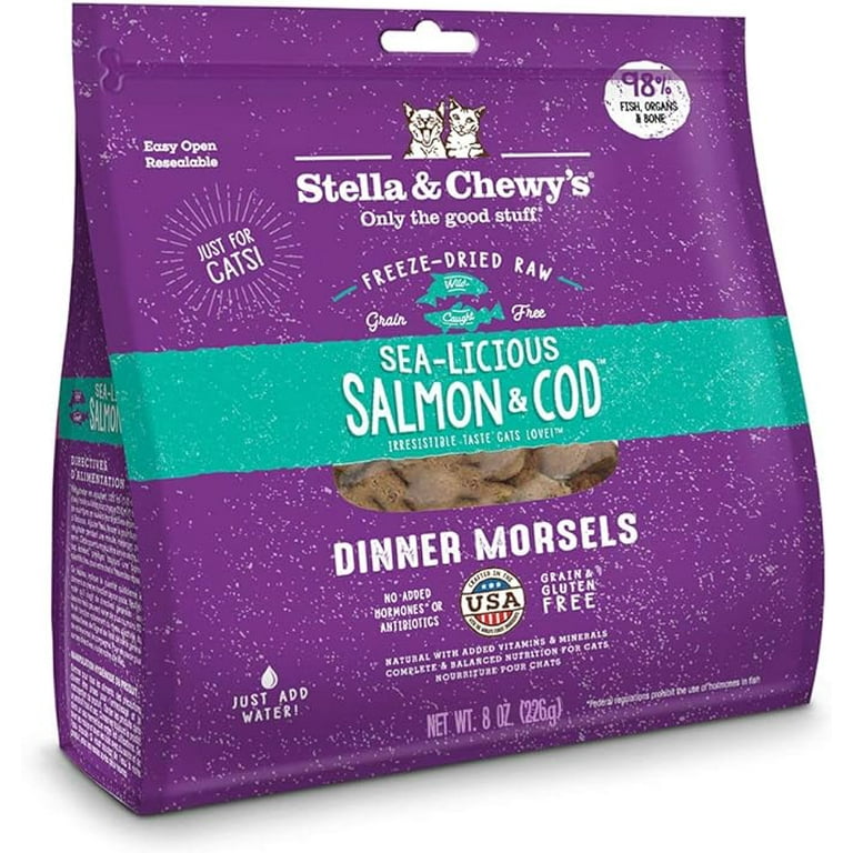 Stella Chewy s Freeze Dried Raw Sea Licious Salmon Cod Dinner