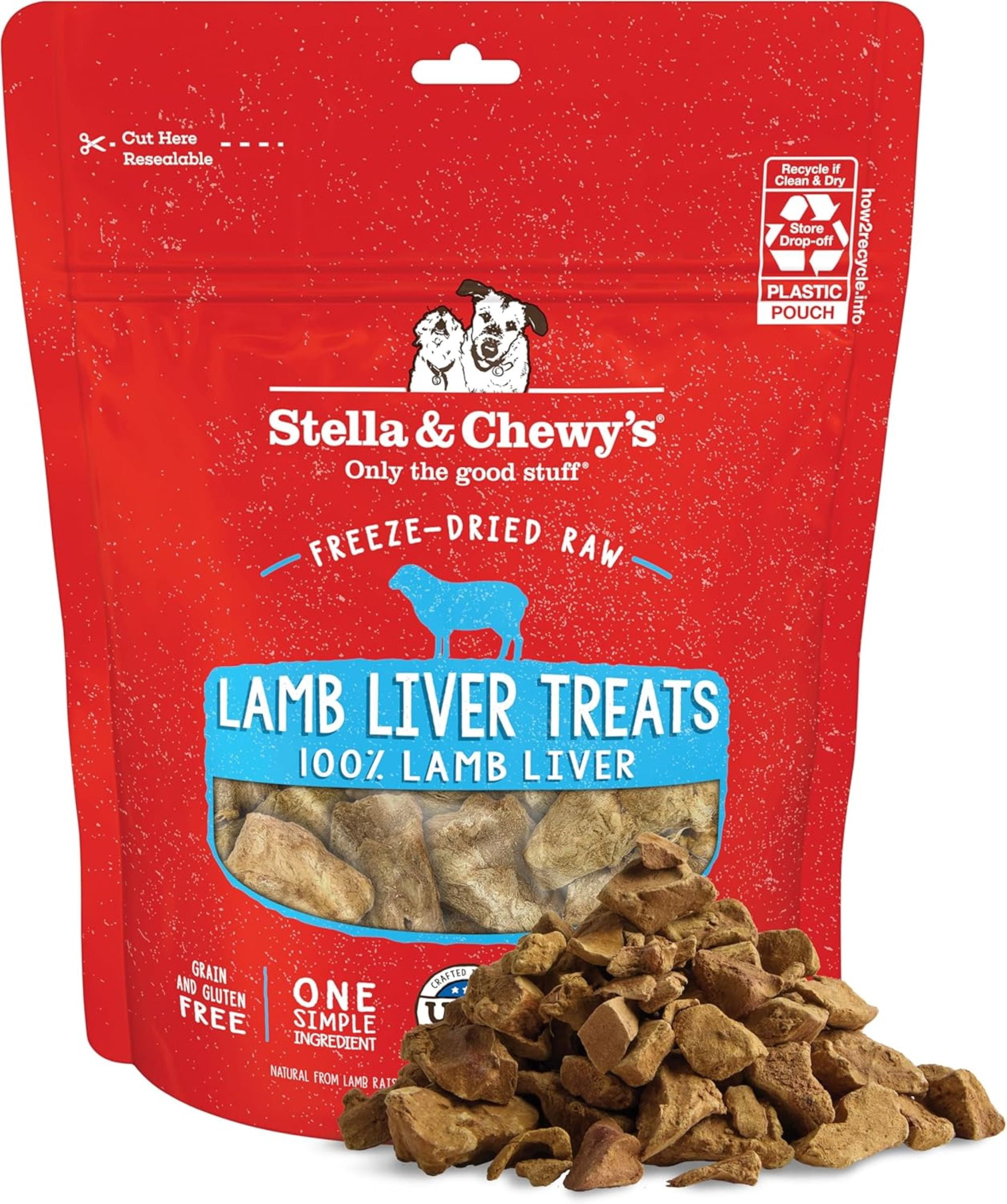 Stella & Chewy's Lamb Liver Treats for Dogs - 3 Ounce Bag