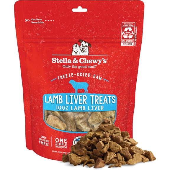 Stella & Chewy's Lamb Liver Treats for Dogs - 3 Ounce Bag
