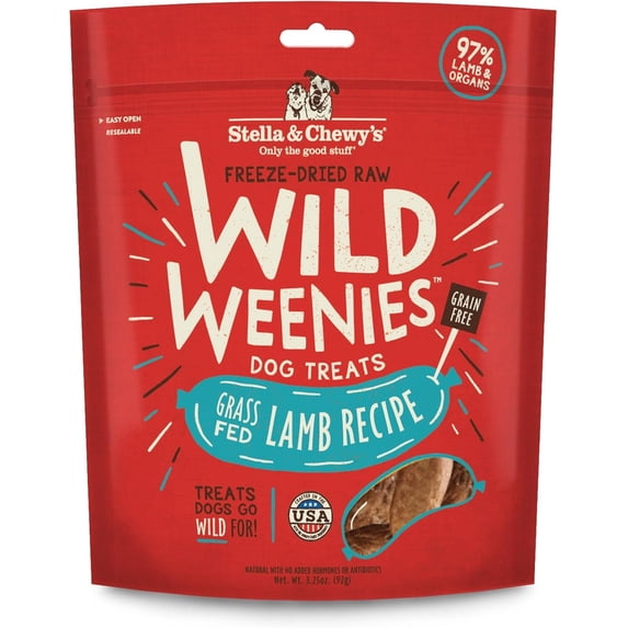 Stella & Chewy's Wild Weenie Dog Treats - Grass-Fed Lamb Recipe - 3.25 Ounce Bag