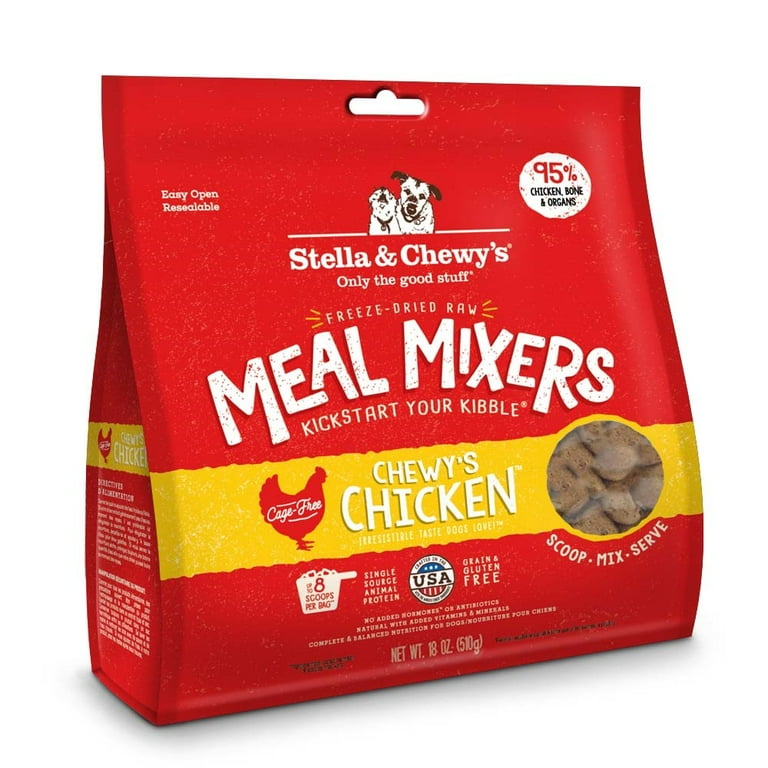 Stella & Chewy's Chewy's Chicken Meal Mixers Freeze-Dried Raw Dog Food Topper, 18-oz bag Stella & Chewy's Chewy's Chicken Meal Mixers Freeze-Dried Raw Dog Food Topper, 18-oz bag