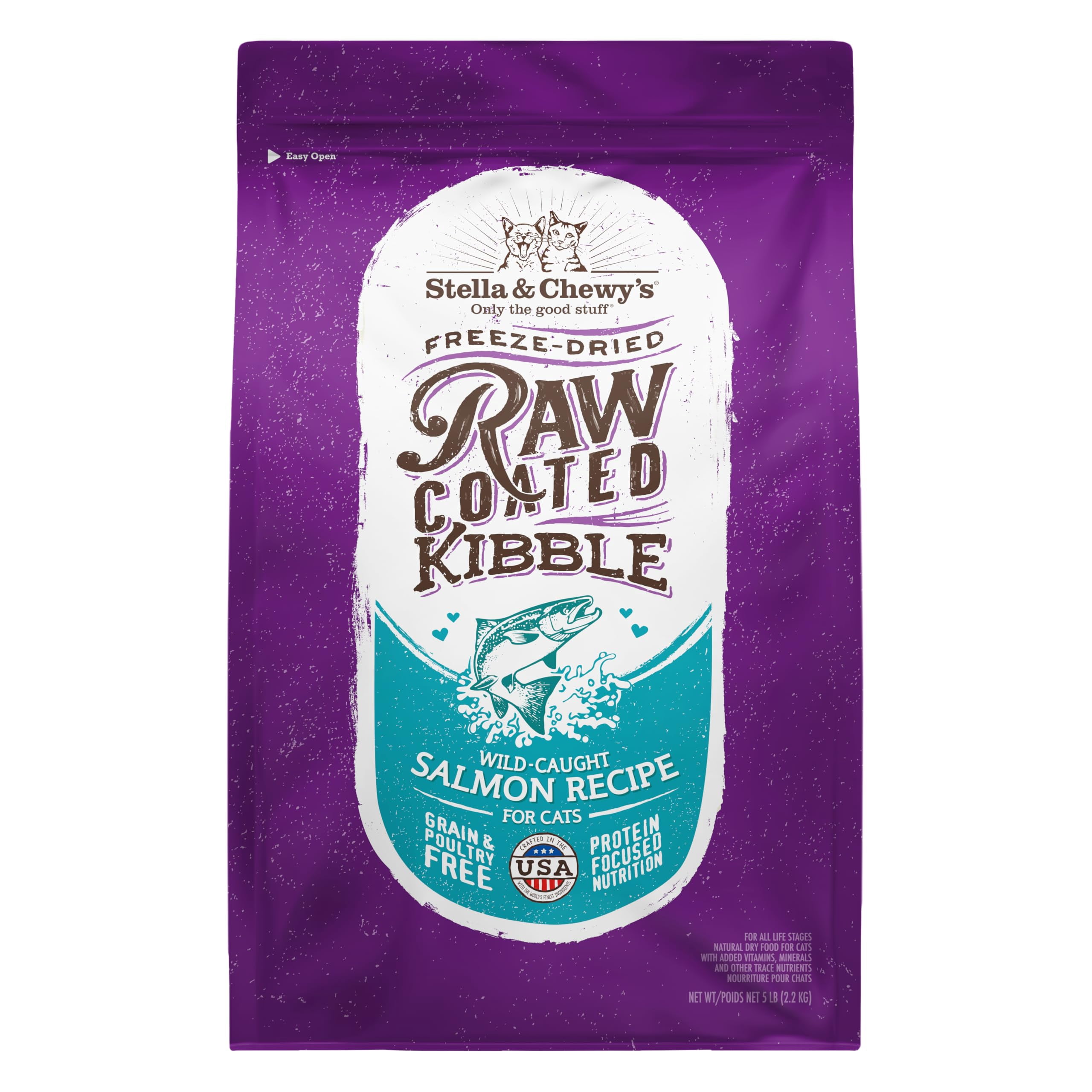 Stella & Chewy's Raw Blend Premium Kibble Cat Food â Grain Free, Protein Rich Meals â Cage-Free Poultry Recipe â 5 lb. Bag