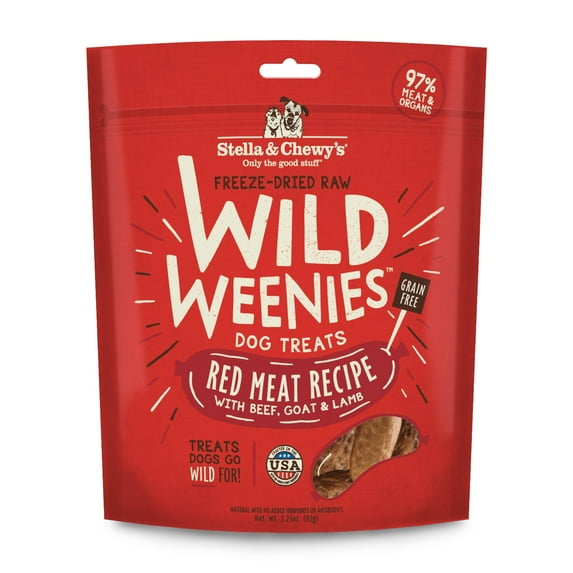 Stella & Chewy's Red Meat Wild Weenies Freeze-Dried Raw Dog Treats, 3.25 oz.