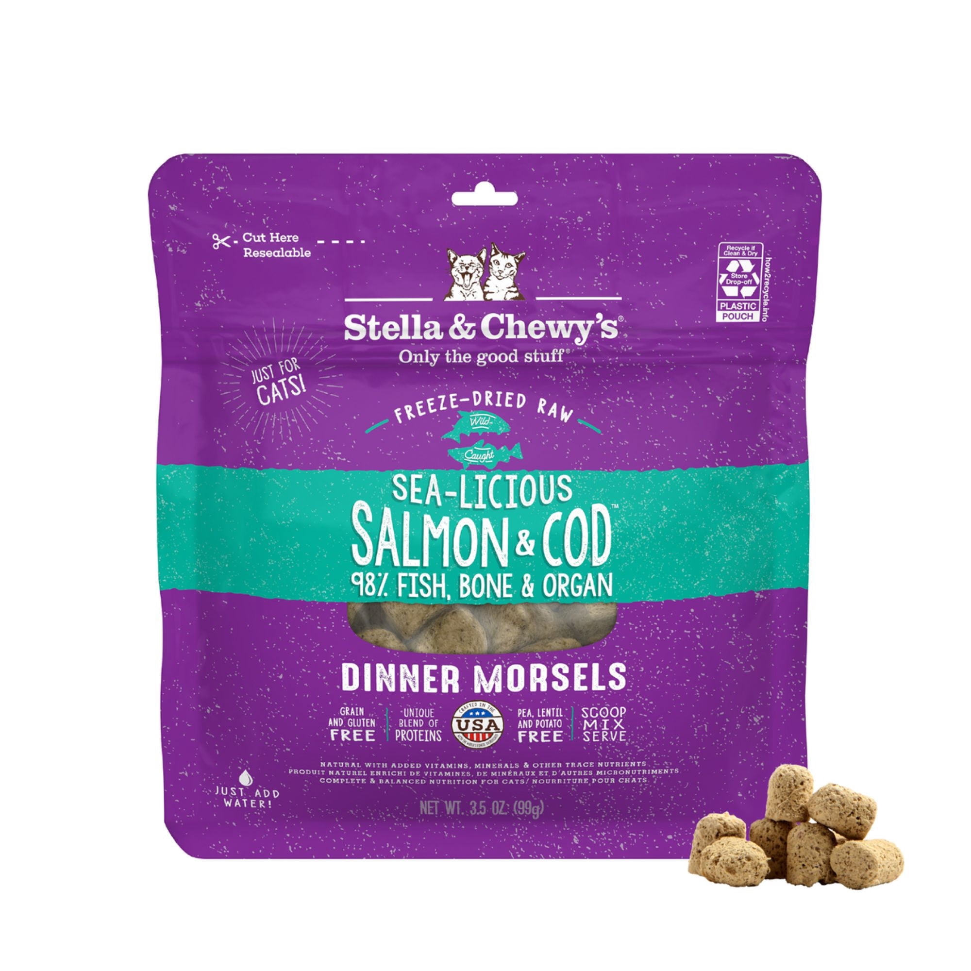 Stella & Chewy's Freeze-Dried Morsels for Cats - Sea-Licious