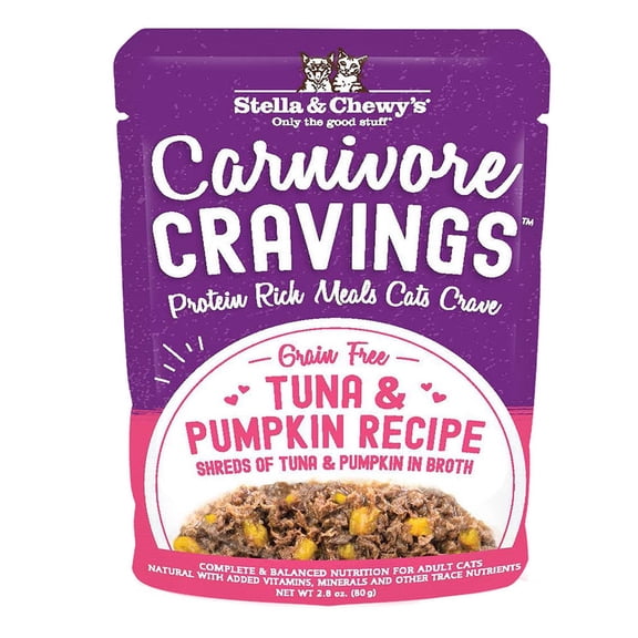 Stella & Chewy's Wet Food for Cats - Carnivore Cravings Salmon, Tuna & Mackerel Recipe - 2.8 Ounce Pouch/12 ct