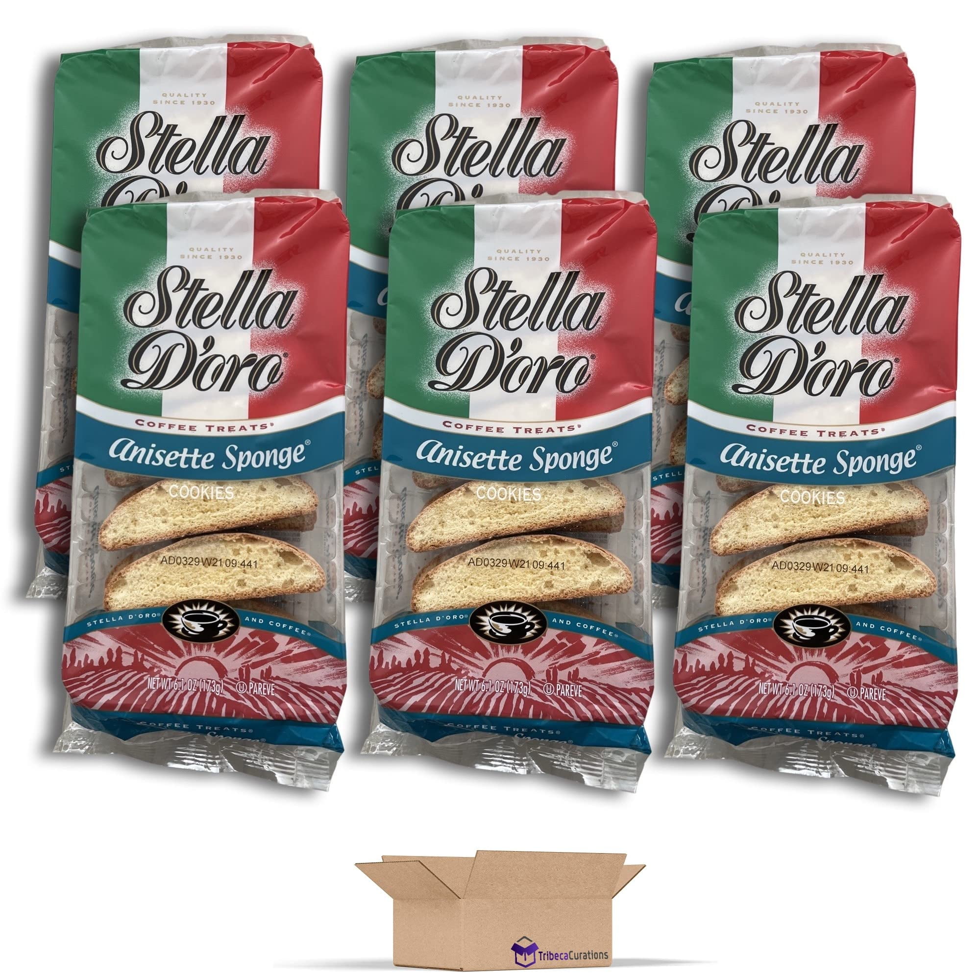 Stella D'oro Anisette Sponge Cookie Value Pack | 6.1 Ounce | Pack of 6