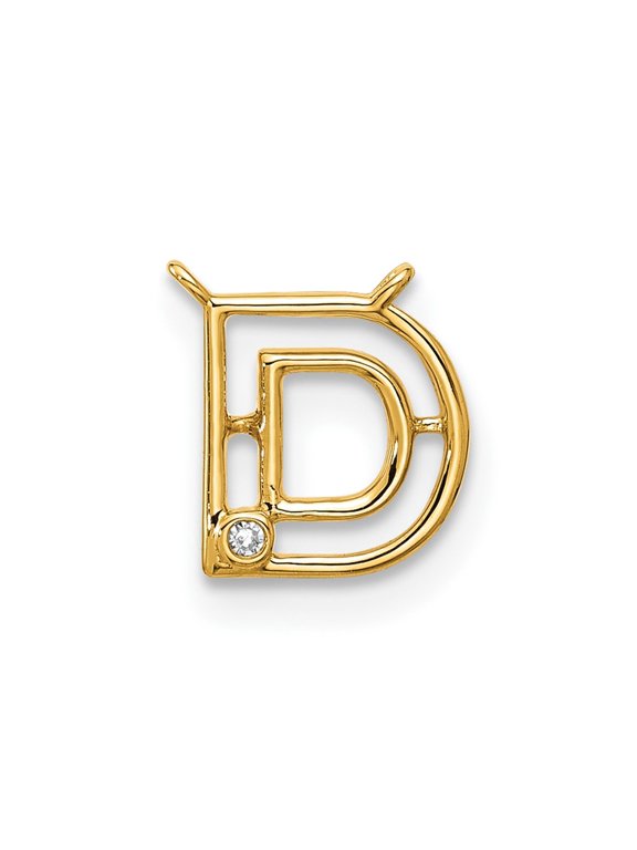 Stella & Dot 10ky Diamond Initial D Charm Element