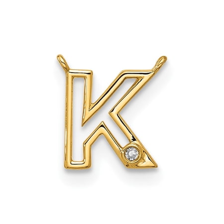 Stella & Dot 10ky Diamond Initial K Charm Element