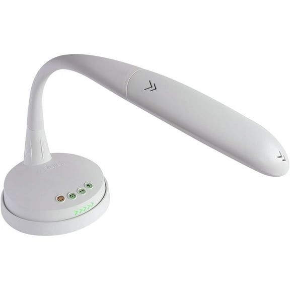 Stella GO 12W Portable Task Lamp, Dimmable, Custom Color Temperature, Adjustable, and Remote Controlled Modern Standing Lamp for Living Room, Bedroom, and Office Lighting (White)