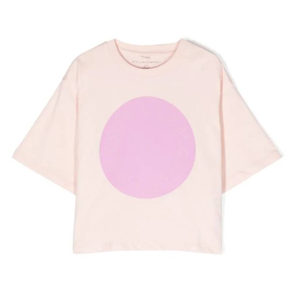 Stella McCartney Kids Circle Logo Cotton T-Shirt, Size 4Y