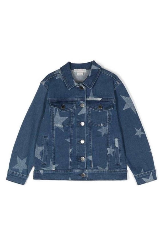 Kids Star Print Denim Jacket, Size 4Y
