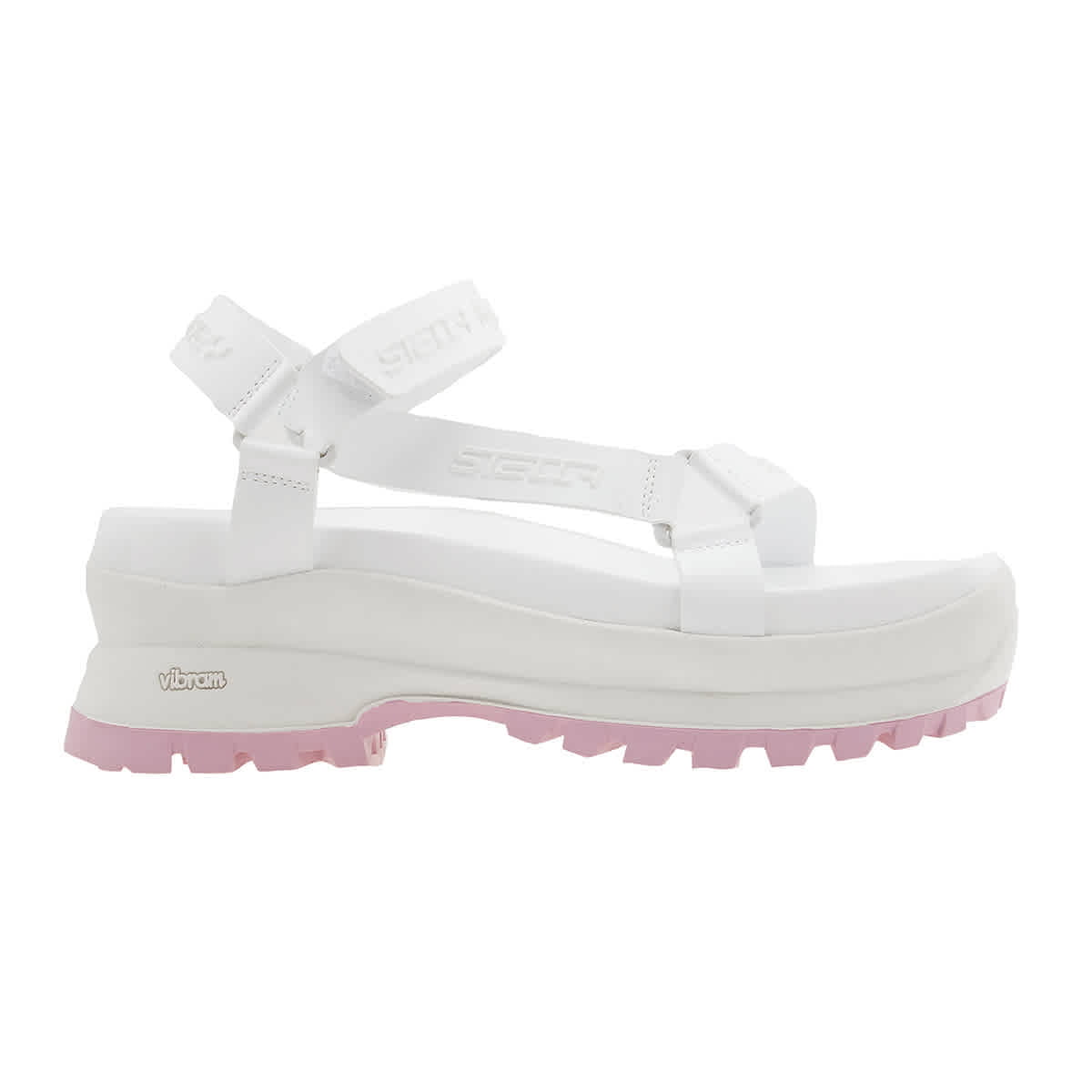 Stella McCartney Ladies White Trace Strap Sandals, Brand Size 37 ( US Size  7 )