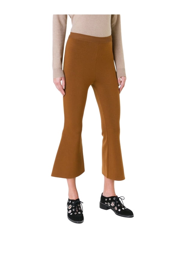 Umber Strong Lines Rust Wool Blend Pants (38)