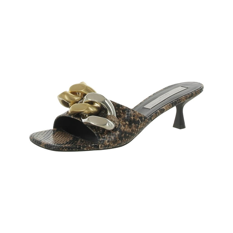 Stella McCartney Womens FALABELLA Open Toe Kitten Heel Slide Sandals Walmart