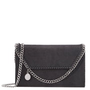 Stella Mccartney Womens Textured Black Faux Leather Falabella Bag With Chain Strap Black